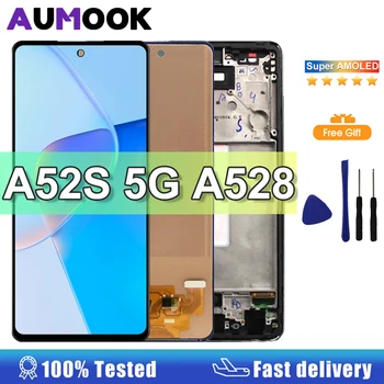 6.5 "Super AMOLED Für Samsung A52s 5G LCD Display Touchscreen Digitizer Montage Für SAMSUNG A528B A528B/DS