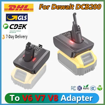 Bonacell Batterieadapter für Dewalt DCB200 Akku auf Dyson V6/V7/V8 Adapter mit Lithium-Werkzeugbatterien der