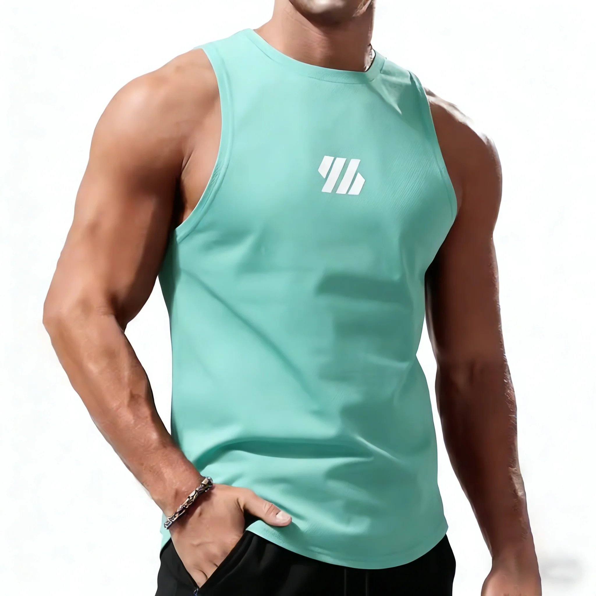 Herren Sport-Weste Sommer Schnelltrocknend Trainings-Tanktop – Bild 5