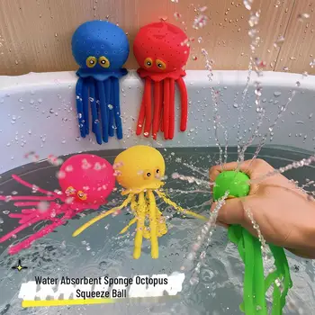 Baby Badespielzeug Schwamm Wasserabsorbierender Oktopus Quetsch-Stressabbau-Spielzeug Sommer Schwimm