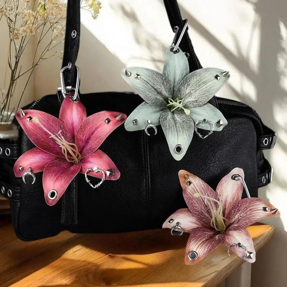 Simulation Blume Orchidee Lilie Schlüsselanhänger Rucksack – Bild 3