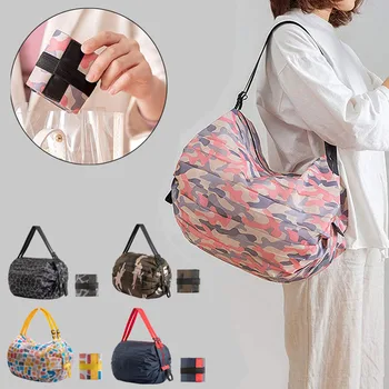 Faltbare Einkaufstaschen faltbare Lagerung Tasche mit Griff tragbare Reise Camouflage Handtaschen große