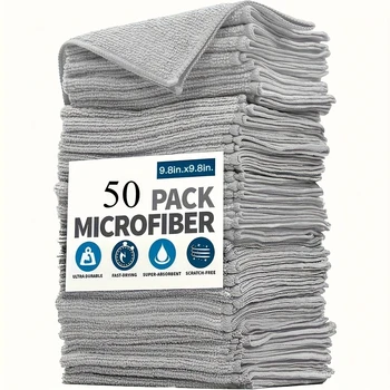 Verdickte Mikrofaser-Reinigungstücher, fusselfreie Mikrofaser-Reinigungstücher, wiederverwendbare