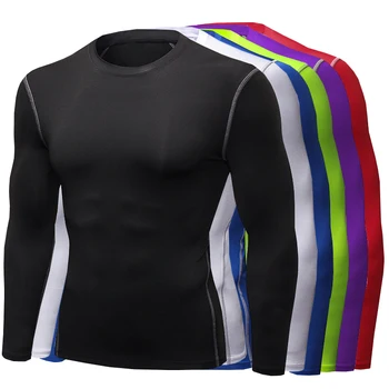 Männer Lange ärmeln Thermo-unterwäsche Männlich Dünne Eng Anliegende Schnell Trocken Elastische Fitness Tops