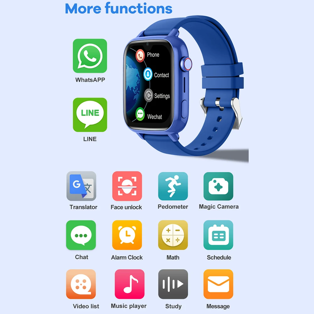 4G Smart Watch Kinder GPS WIFI Videoanruf SOS APP Download – Bild 6