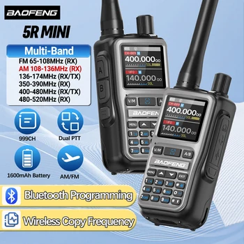 BAOFENG UV-5R Mini Walkie Talkie Multi Band Bluetooth Programmierung Drahtlose Kopierfrequenz 999CH AM FM Long