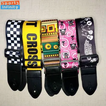 Ukulele Extra Breite Akustische Gitarre Strap Leder Gürtel Einstellbare Schulter Gurt Künstlerischen Druck