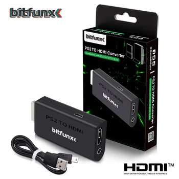 Bitfunx PS2 YPBPR zu HDMI ™ Adapter 3,5 mm Audio-Video-Konverter für SONY Playstation 2 PS2 PS3-Konsole