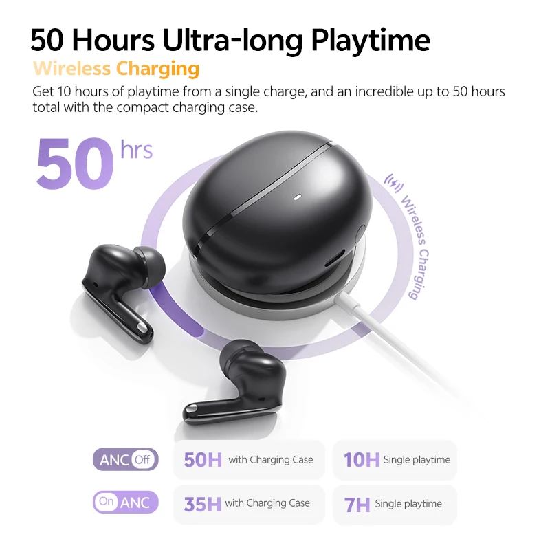 QCY MeloBuds N70 Adaptive ANC Wireless Earbuds Bluetooth 6.0 – Bild 6