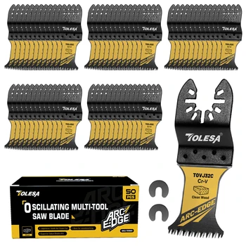 TOLESA 3/50-teiliges oszillierendes Sägeblätter-Set mit bogenförmigem Rand, japanischer Zahn, oszillierende