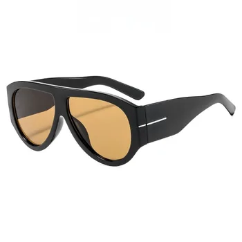 Trendige Übergroße Y2K Katzenaugen-Sonnenbrille für Damen Vintage Retro Ovale Verlaufsgläser UV400 Dekorative