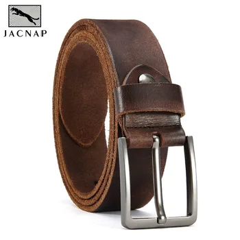 Echtes Leder Für Männer Schnalle Jeans Rindsleder Casual Gürtel Business Cowboy Bund Männlichen Mode Designer