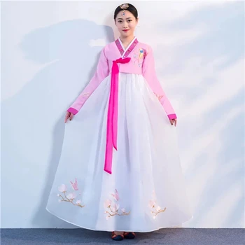 Traditioneller Damen-Abschlusstanz, Hanbok, neues Kostüm, koreanische Tanzaufführungskleidung, verbessertes