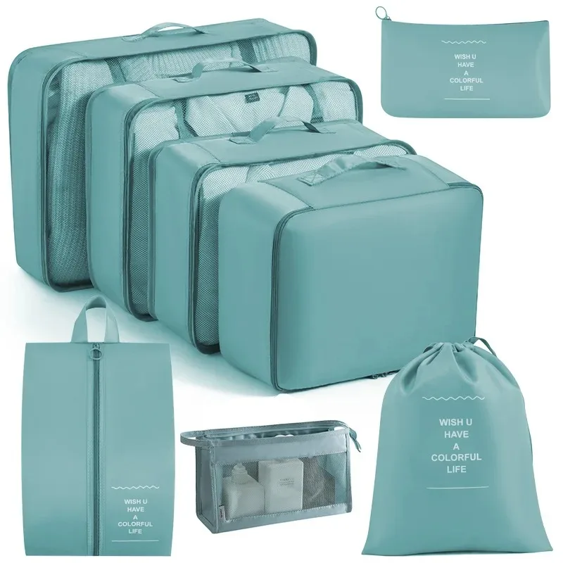 6/8Pcs Set Reisetasche Organizer Kleidung Gepäck Reise – Bild 2