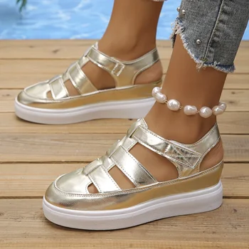 Frauen Sandalen Neue Sommer Keile Heels Plattform Sandalen Frauen Aushöhlen Gladiator Sandalen Atmungsaktive