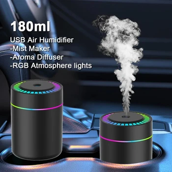 180 ml Mini-Luftbefeuchter, USB-elektrischer Aroma-Diffusor, Luftreiniger für ätherische Öle