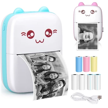 Tragbare Mini Bluetooth falschen Drucker Handy Foto Titel Notiz Druck Tasche Student Fehler Etiketten drucker