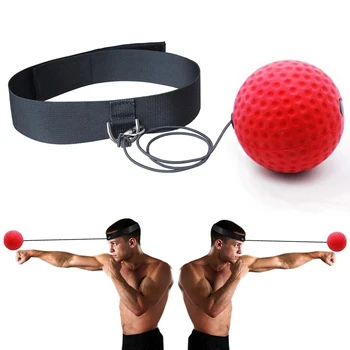 Am Kopf montierter Boxreaktionsball, magischer Handgelenkball mit Seil, Kampffitness Hand-Auge-Koordination