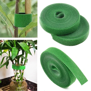 3-Rollen grüne Gartenschnur-Pflanzenbinder, Nylon-Pflanzenverband, Gartenhakenschlaufe, Bambusrohrwickel