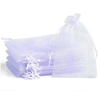 Organza Geschenk Tasche Für Schmuck Weiß Kordelzug Beutel Für Hochzeit Weihnachten Süßigkeiten Geschenk