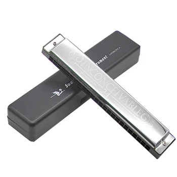 Swan Mundharmonika 24-Loch polyphone Mundharmonika C Key A/B/D/E/F/G/A # /C # /D # /F # /G # Professionelle