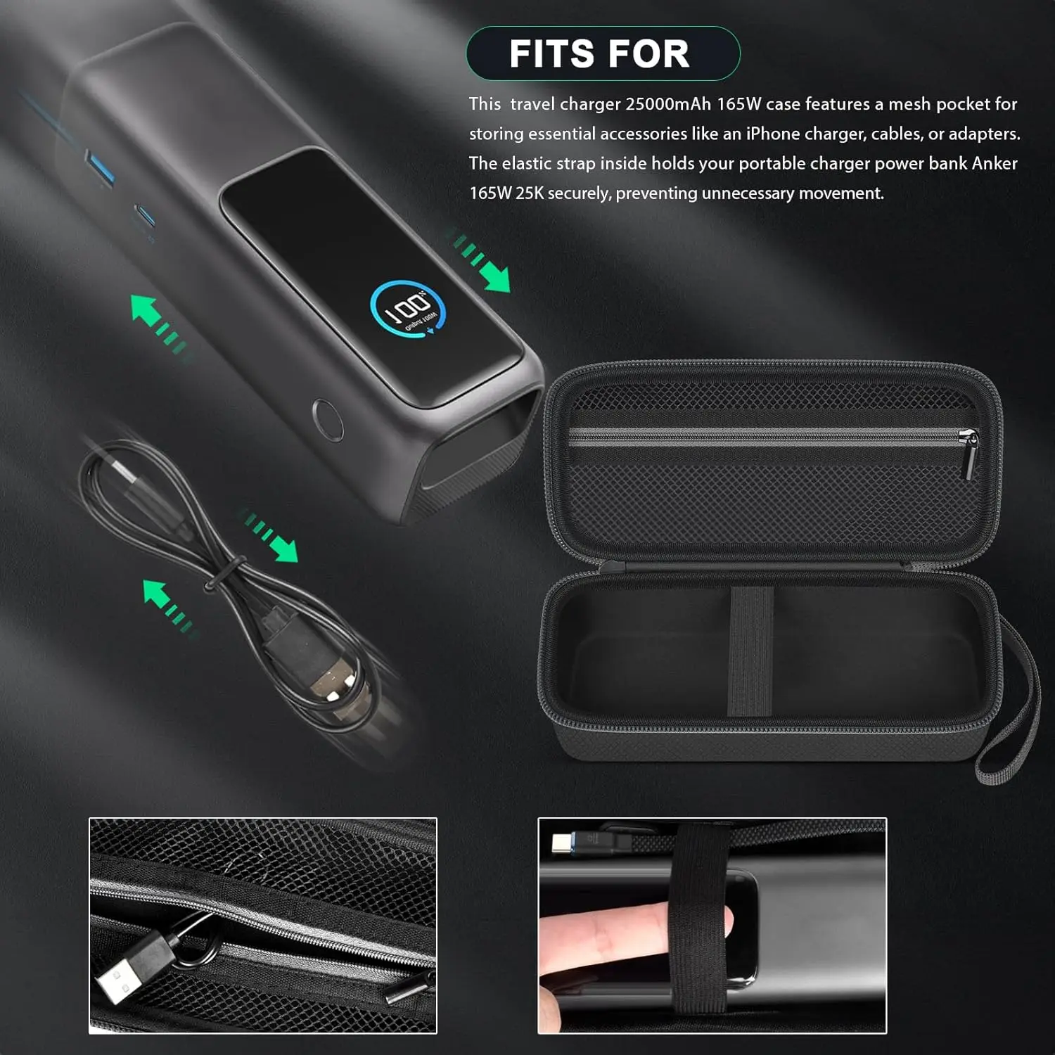 Hülle für Anker Prime/Laptop/737 Powerbank, Tragbare – Bild 3