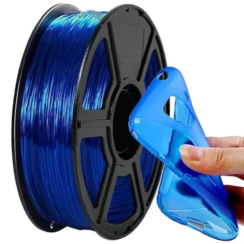 Flexibles Filament TPU 1,75 mm 200 g durchscheinendes Filament weiches 95A TPU FDM 3D-Druckermaterial leuchtet