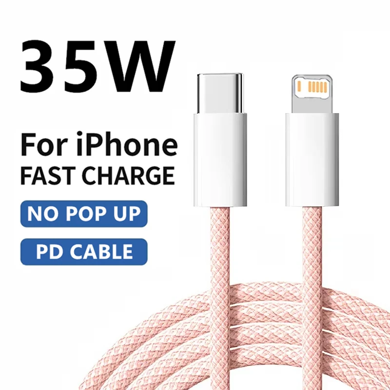 Geflochtenes USB-C Ladekabel für iPhone, 35 W PD, Schnellladen – Bild 2