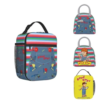 Gute Jungs Kinder puppe chucky isolierte Lunch pakete Lebensmittel beutel tragbare Kühler thermische Lunchbox