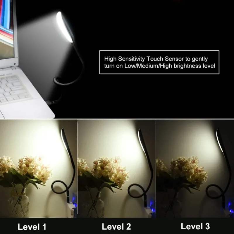Tragbare Mini-Laptops, USB-LED-Licht, biegbar – Bild 2