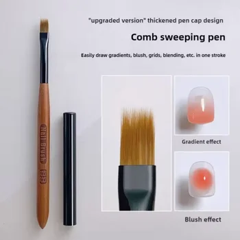 Gradient Nail Art Pinsel Acryl-Nagel-Ombre-Stift DIY UV-Gel-Pinsel Malerei Zeichnen Blumen Nagelpinsel