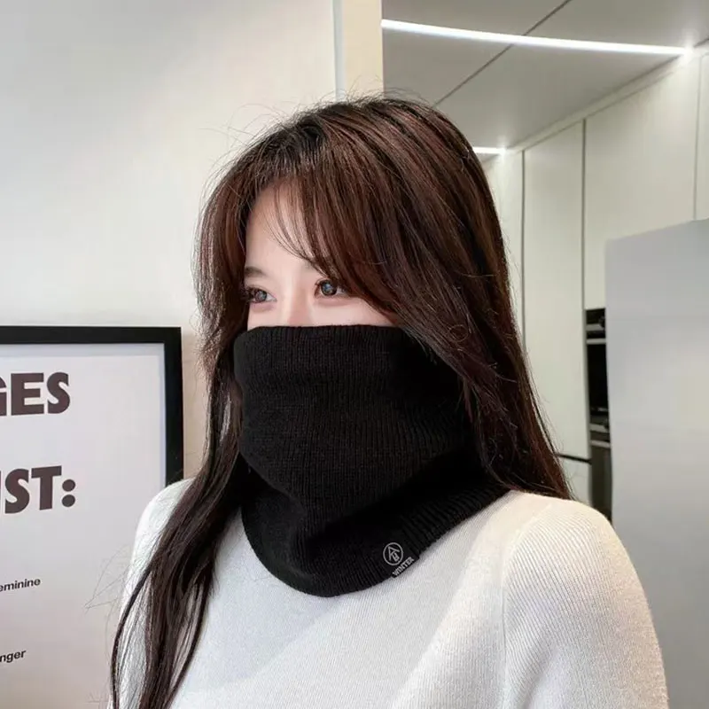 Mode Frauen gestrickte Schal solide Cashmer wie Winter Snood – Bild 3