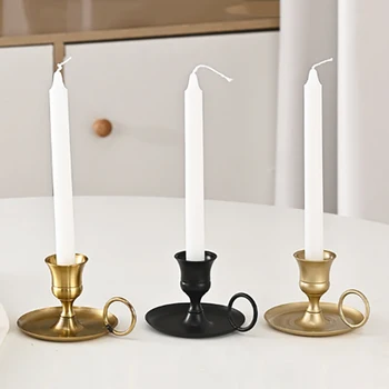 Eleganter Metall-Kerzenhalter für den Schreibtisch; Perfekte Dekoration für Festliche Anlässe und Hochzeiten