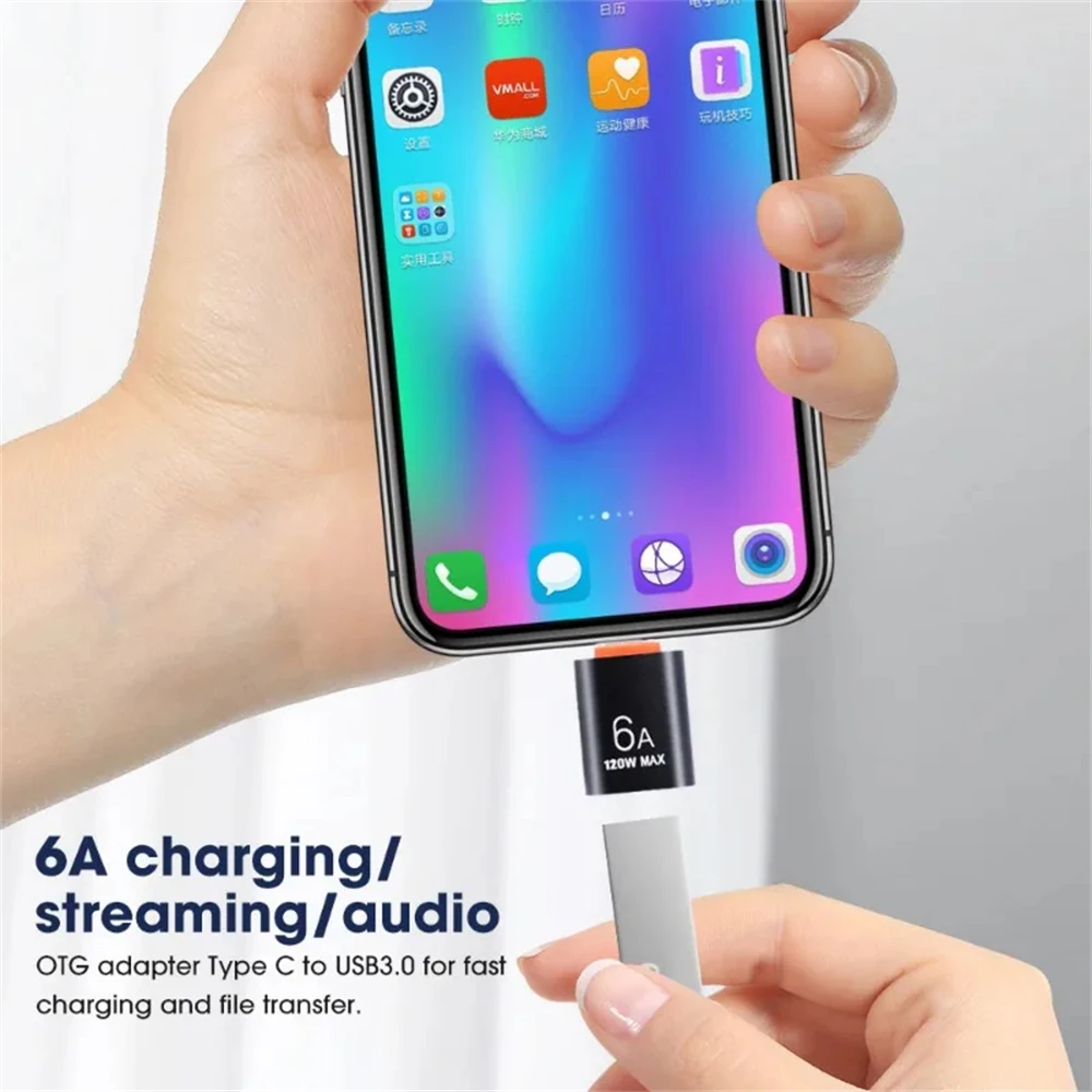 NNBILI 6A USB-zu-Typ-C-OTG-Adapter, 120 W, USB-C-Stecker auf – Bild 6