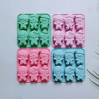 Weihnachten Lebkuchenmann Süßigkeiten Form Silikon Form Cookie Schokolade Backen Kuchen Form DIY Weihnachten