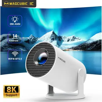 Magcubic Projektor HY300 Pro 8K Android 14 Dual Wifi6 290ANSI Allwinner H726 BT5.4 1080P 1280*720P Heimkino