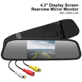 TFT LCD Farbmonitor 4,3 Zoll Rückspiegel Automotive Zubehör Auto Rückspiegel Display HD Video Auto Parkplatz