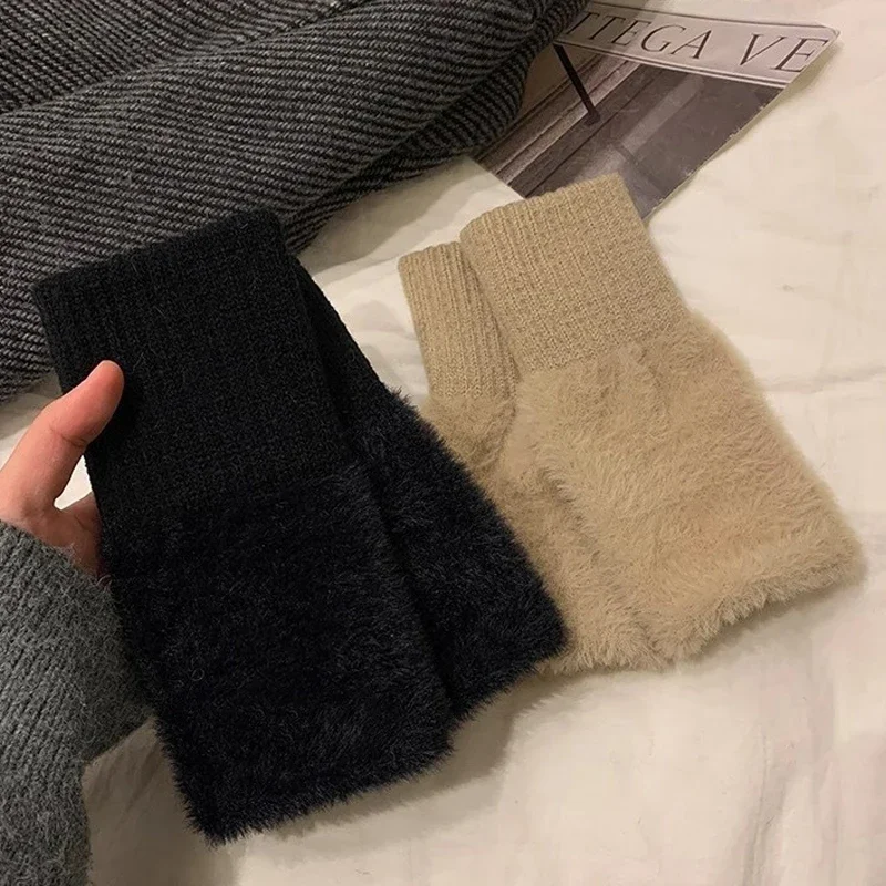 1 Stück – warme und kältebeständige Halbfingerhandschuhe für – Bild 5
