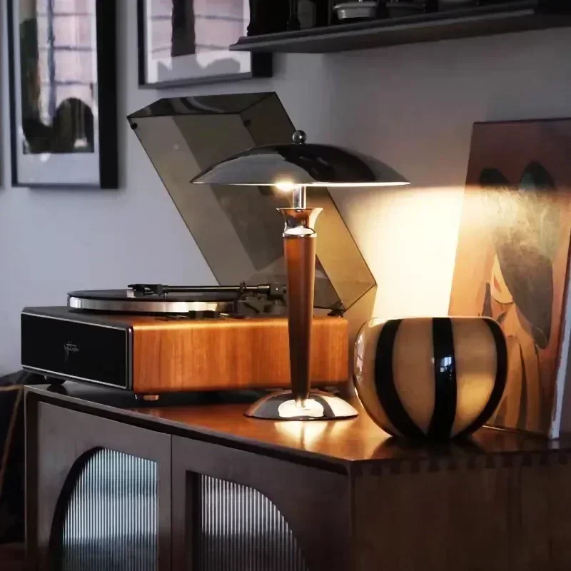Holztischlampe Nordic Retro Industrial Style – Bild 5