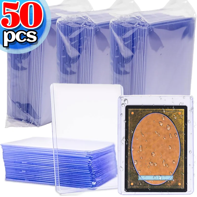 10-50PCS Transparente PVC Karte Ärmeln Top Loaders