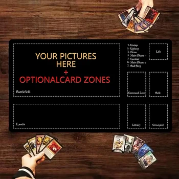 Benutzerdefinierte TCG-Spielmatte, 61 x 35,6 cm, personalisierte Spielmatte, individuelle Brettspielmatten