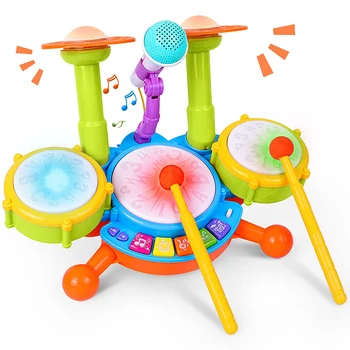 Kinder-Schlagzeug-Set für Kleinkinder von 1-3 Jahren, musikalische Baby-Lerninstrumente, Spielzeug