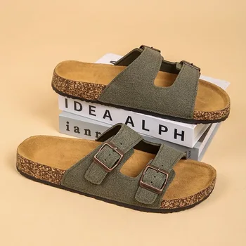 Männer Clogs Mode Schuhe Outdoor Klassische Kork Rutsche Mit Fußgewölbe Unterstützung Strand Sandalen Kork