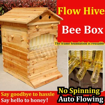 Flow Hive Komplettset - Automatische Honigernte-Ausrüstung aus Zedernholz mit Bienenkasten