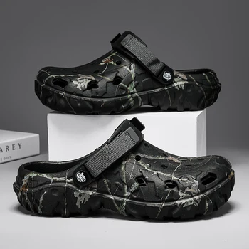 Sommer-Herren-Clogs, Sandalen, Haus- und Gartenschuhe, bequeme Herren- und Damen-Hausschuhe, rutschfeste
