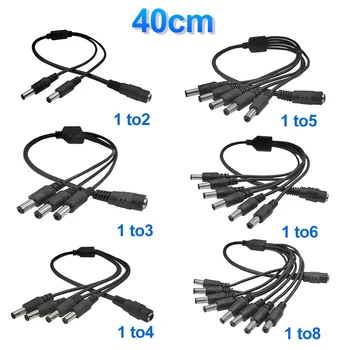 5,5*2,1mm 1 bis 2/3/4/5/6/8 Weg DC Power Splitter Kabel 5V 12V Power Adapter Stecker Kabel Für LED Streifen