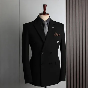 Casual Fashion Business Kunden Gemacht Kleidung Männer Blazer Jacke für Männer Zweireiher Anzug Jacken Mantel