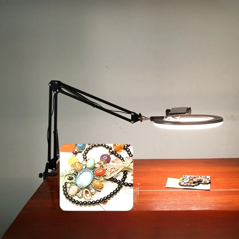 Overhead-Stativ mit Ringlicht für Mobiltelefone