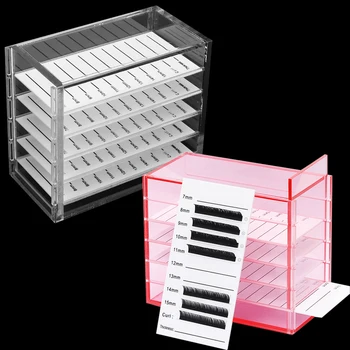 Aufbewahrungsbox für Wimpernverlängerungen, 5-lagig, Acryl-Palettenhalter, Wimpern-Organizer, Zubehör