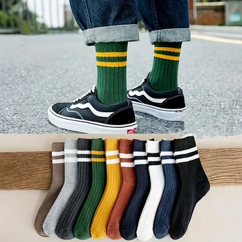 5 Paar Herrensocken, Herbst- und Winter-Vintage-Socken, lustige, modische Sportsocken, Sport-Trendsocken